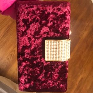 purse burgundy for party